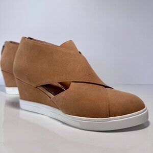 Linea Paolo Faith-L Size 7.5M Tan Nubuck Wedge Sneaker